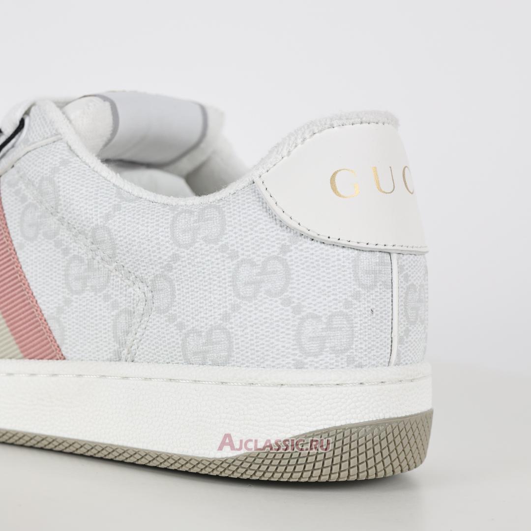 New Gucci Screener Sneaker "GG Monogram White Pink" 771134 96GE0 9058 Shoes