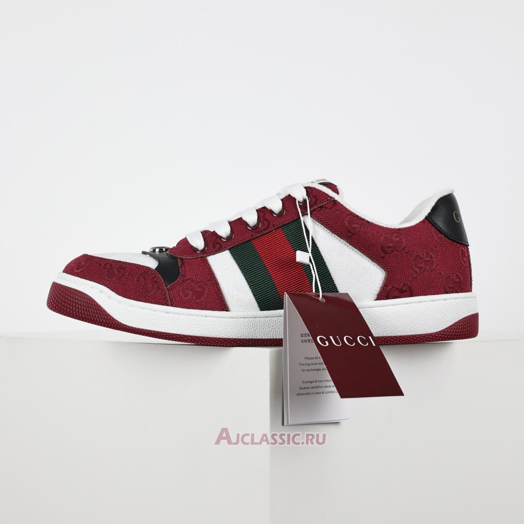 New Gucci Screener Sneaker "Rosso Ancora" 812638 FAD7W 8542 Shoes