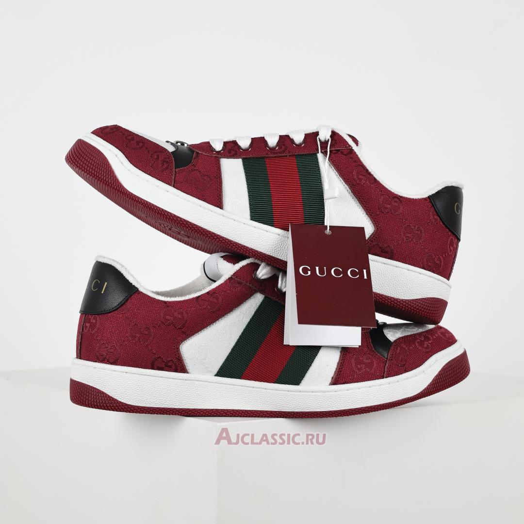 New Gucci Screener Sneaker "Rosso Ancora" 812638 FAD7W 8542 Shoes