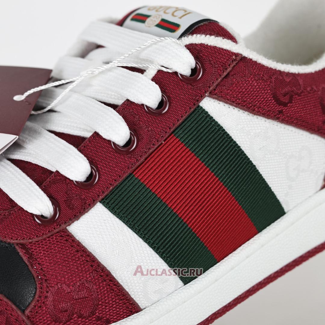 New Gucci Screener Sneaker "Rosso Ancora" 812638 FAD7W 8542 Shoes