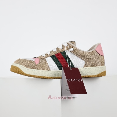 Buy Gucci Screener Sneaker Beige Pink Brown 817276 FAD3U 9750 Quality Reps Replicas Shoes