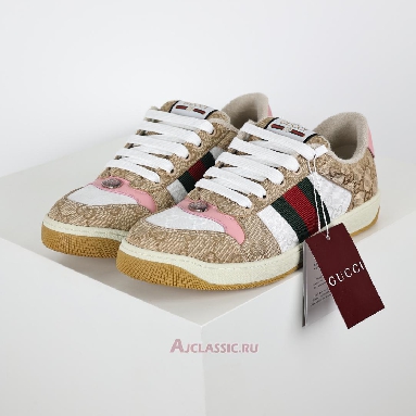Buy Gucci Screener Sneaker Beige Pink Brown 817276 FAD3U 9750 Quality Reps Replicas Shoes
