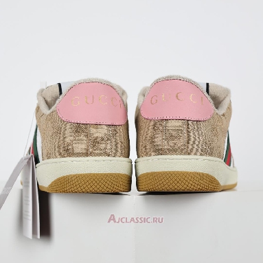 Buy Gucci Screener Sneaker Beige Pink Brown 817276 FAD3U 9750 Quality Reps Replicas Shoes