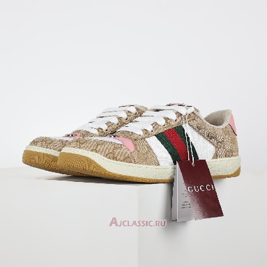 Buy Gucci Screener Sneaker Beige Pink Brown 817276 FAD3U 9750 Quality Reps Replicas Shoes