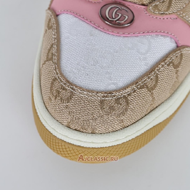 Buy Gucci Screener Sneaker Beige Pink Brown 817276 FAD3U 9750 Quality Reps Replicas Shoes