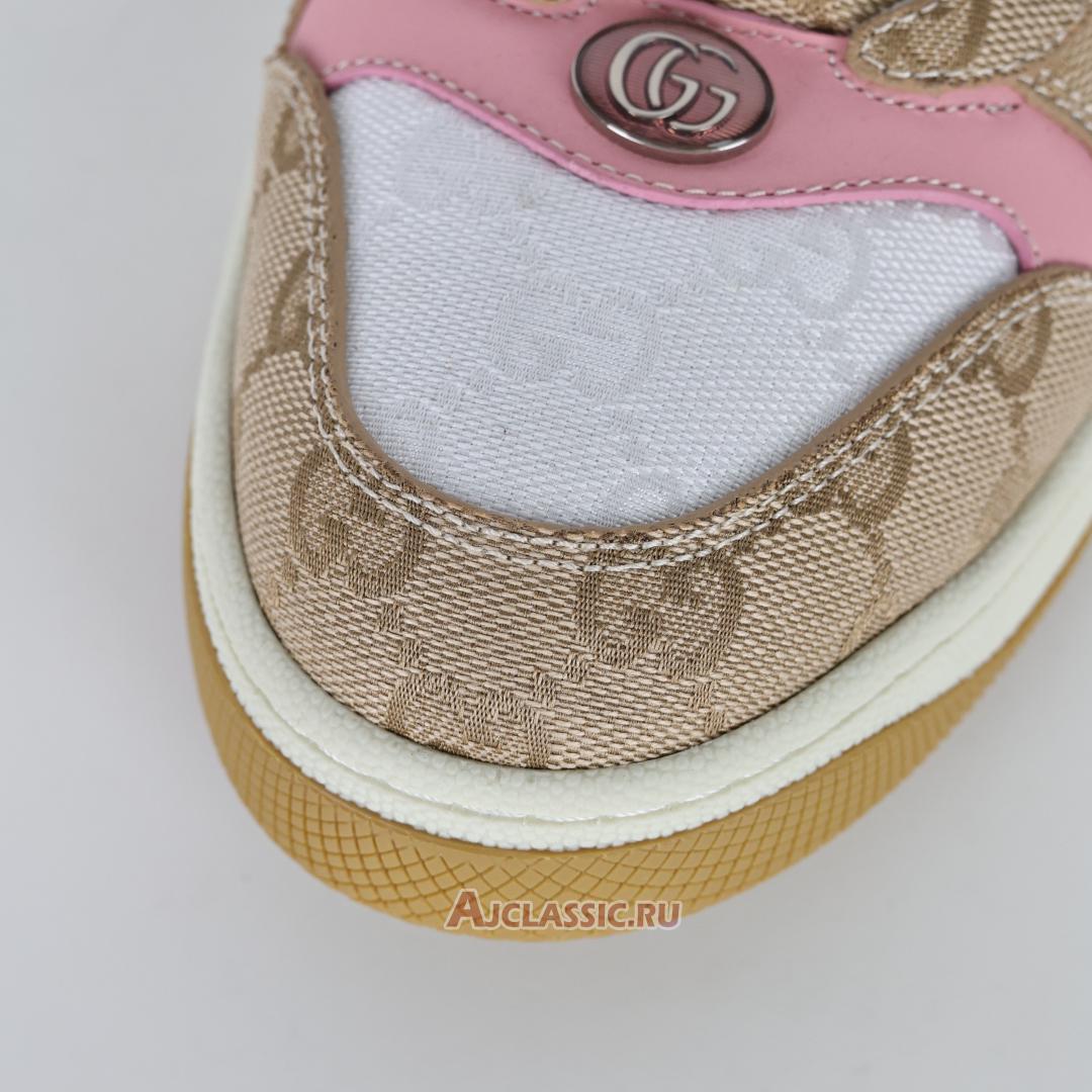 New Gucci Screener Sneaker "Beige Pink" 817276 FAD3U 9750 Shoes