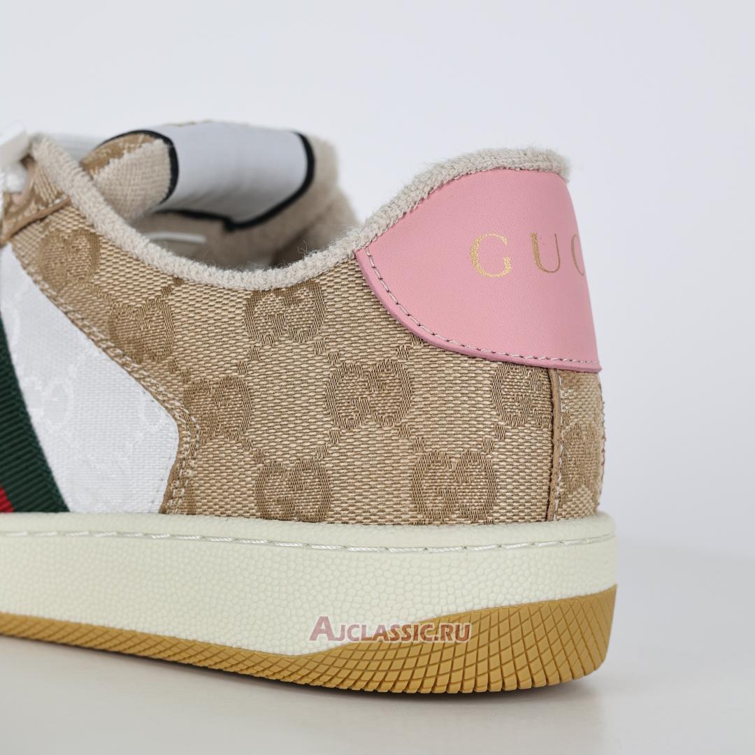 New Gucci Screener Sneaker "Beige Pink" 817276 FAD3U 9750 Shoes