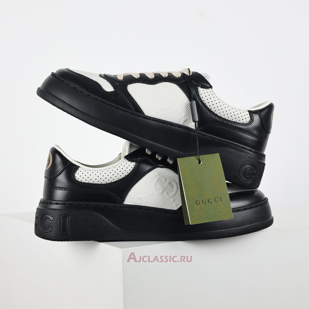 New Gucci GG Embossed Sneaker "Black White" 684911 AAA4T 1068 Shoes