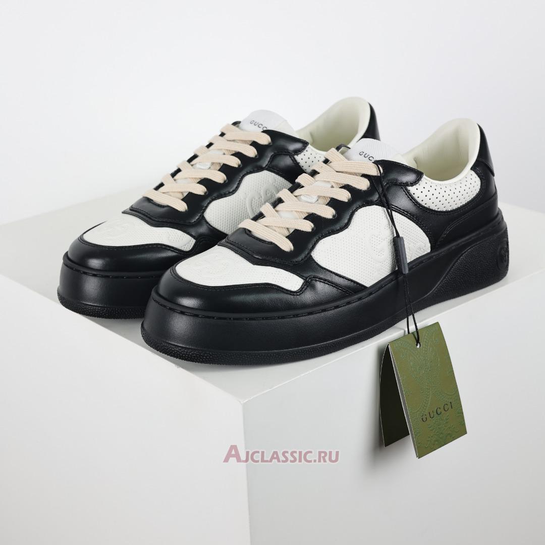 New Gucci GG Embossed Sneaker "Black White" 684911 AAA4T 1068 Shoes