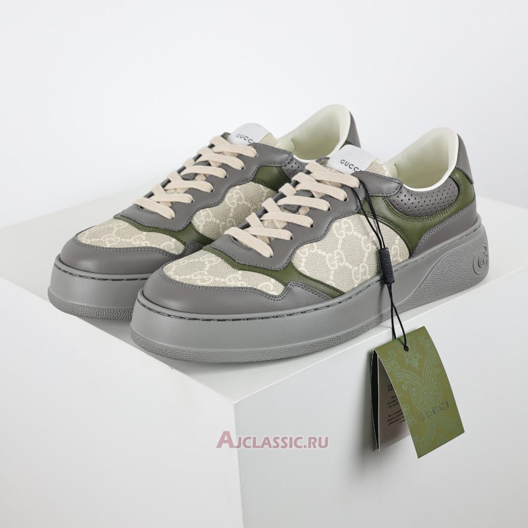 New Gucci GG Sneaker "Grey Beige" 700641 UPG90 1282-2 Shoes