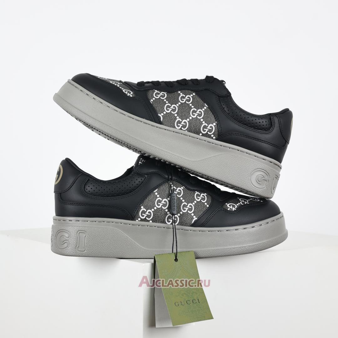 New Gucci GG Sneaker "Black Grey" 669582 AACOD 1072 Shoes