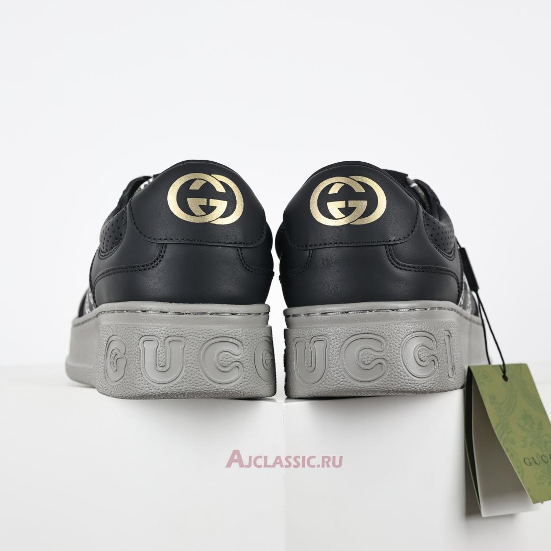 New Gucci GG Sneaker "Black Grey" 669582 AACOD 1072 Shoes