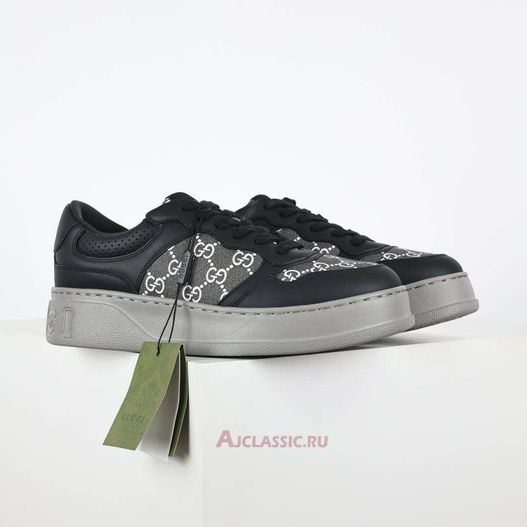New Gucci GG Sneaker "Black Grey" 669582 AACOD 1072 Shoes
