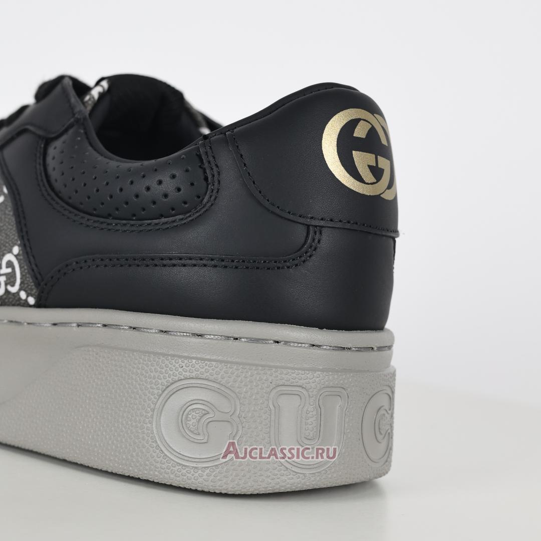 New Gucci GG Sneaker "Black Grey" 669582 AACOD 1072 Shoes