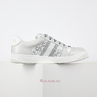 Buy Gucci Screener Sneaker White Silver White 732193 FADQ7 9096 Quality Reps Replicas Shoes