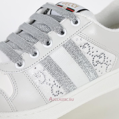 Buy Gucci Screener Sneaker White Silver White 732193 FADQ7 9096 Quality Reps Replicas Shoes