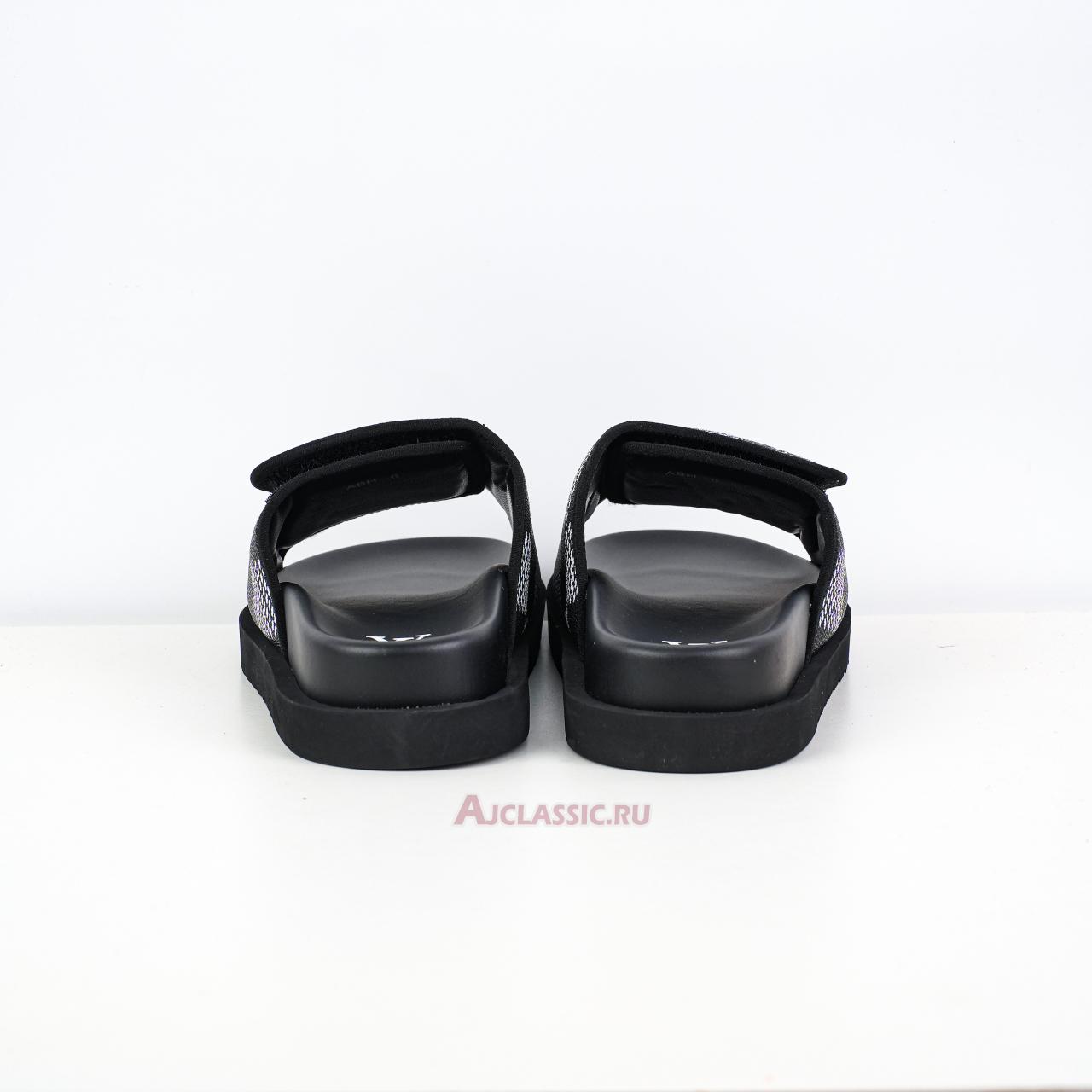 New Louis Vuitton LV Miami Leather Slippers "Velcro Comfort Slip-on Fashion Slide Black White" 1AANB7-2 Shoes