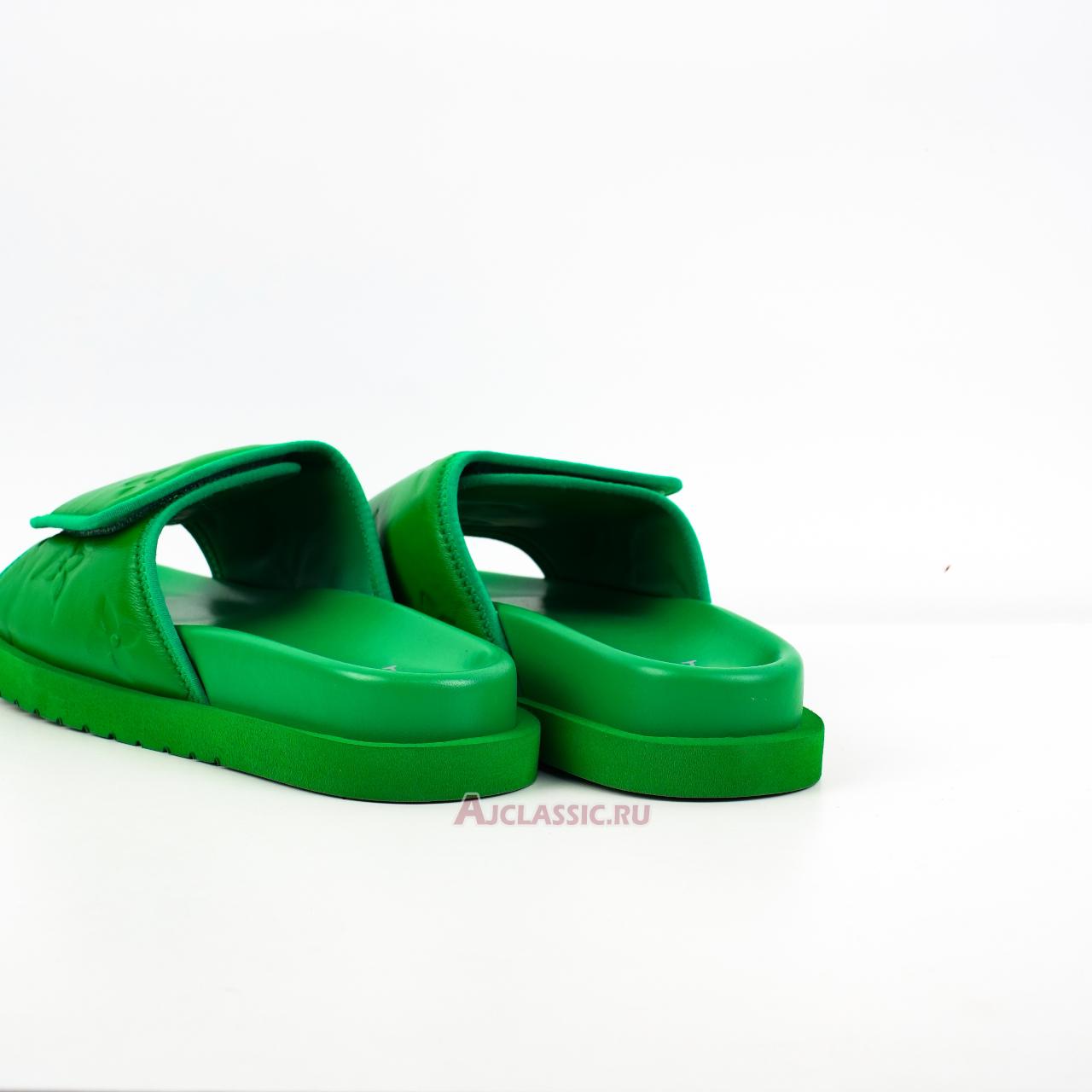 New Louis Vuitton LV Miami Slip Resistant Slide Slippers "Green" 1AA7T5-2 Shoes