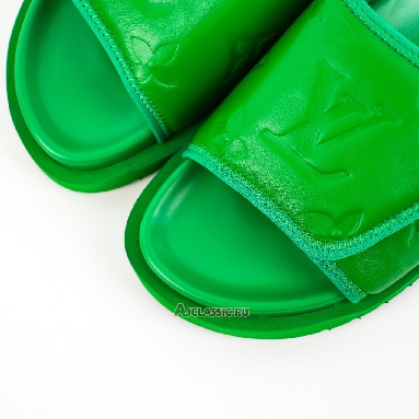 Buy Louis Vuitton LV Miami Slip Resistant Slide Slippers Green Green 1AA7T5-2 Quality Reps Replicas Shoes
