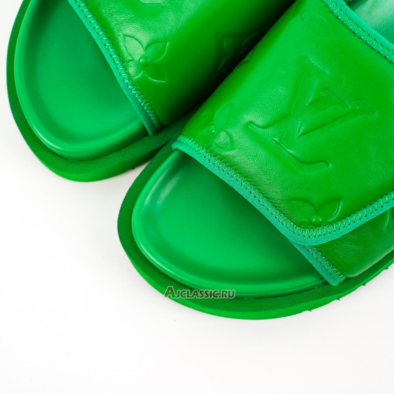 New Louis Vuitton LV Miami Slip Resistant Slide Slippers "Green" 1AA7T5-2 Shoes