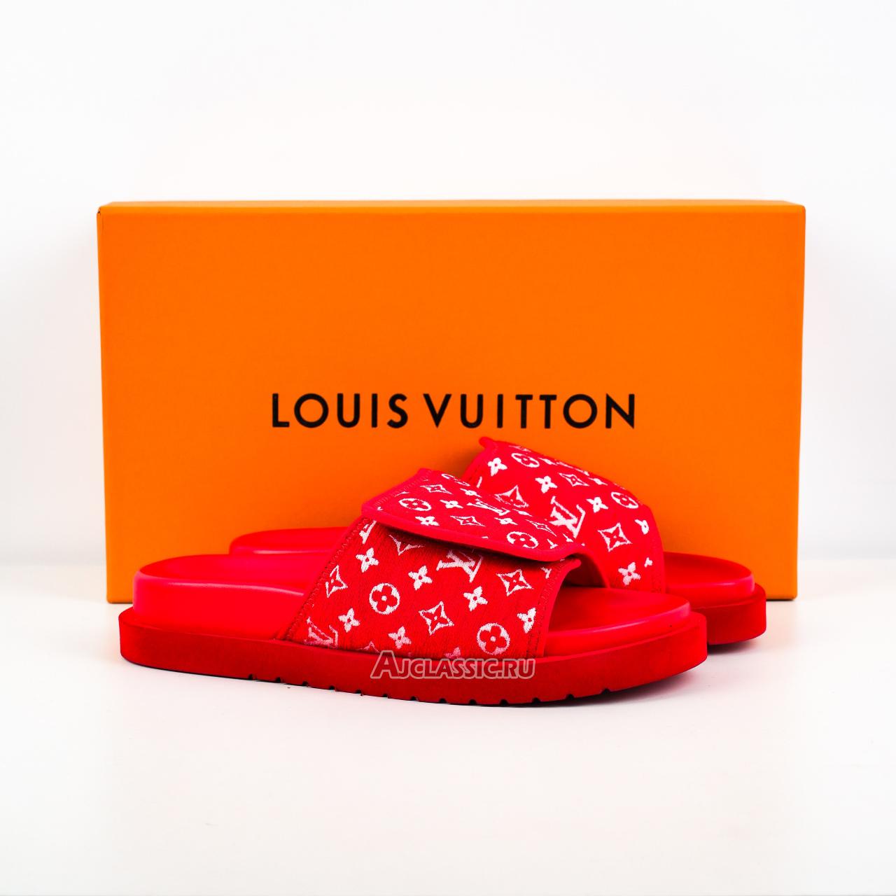 New Louis Vuitton LV Miami Mule Slippers "Red" 1ACR3N-2 Shoes