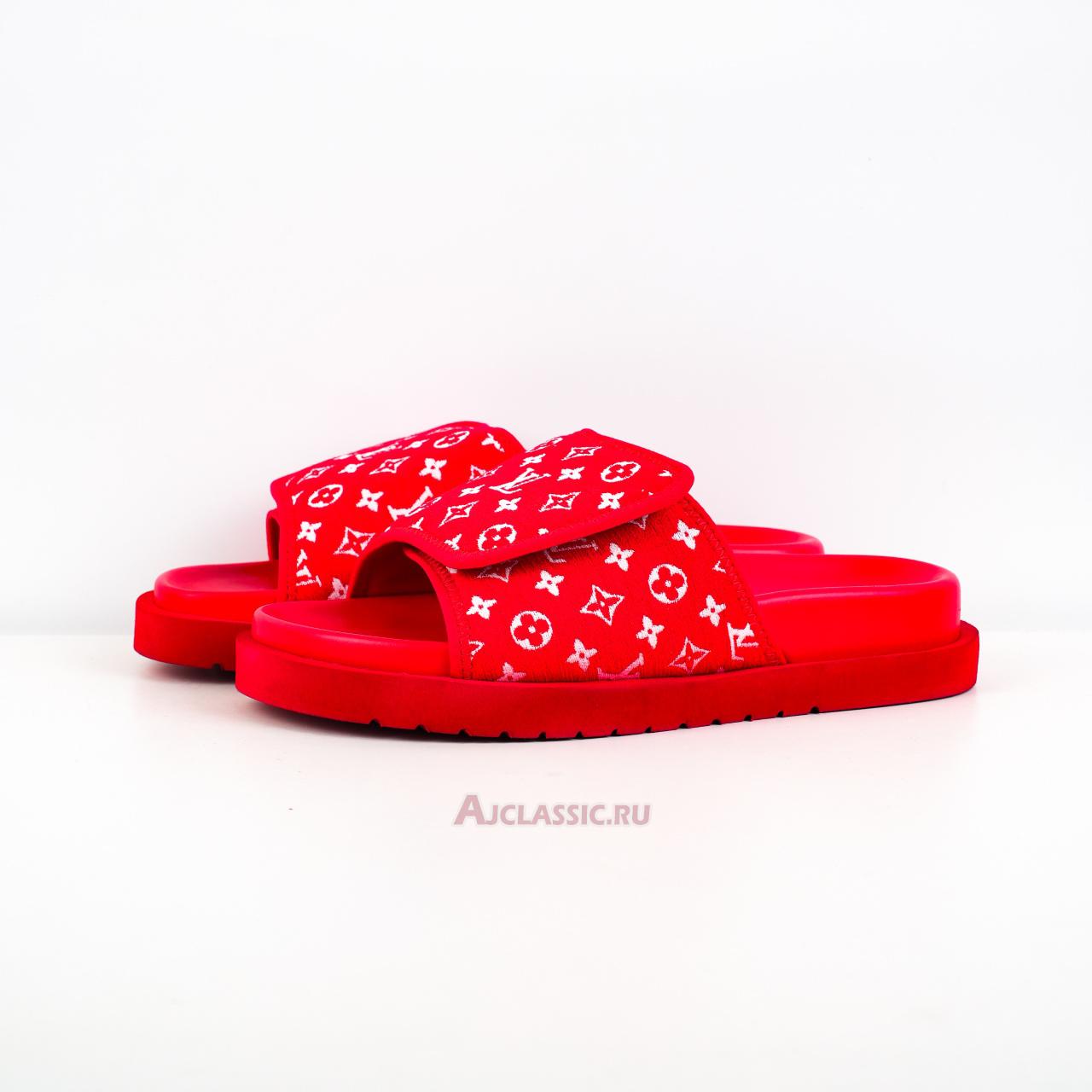 New Louis Vuitton LV Miami Mule Slippers "Red" 1ACR3N-2 Shoes
