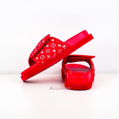 Buy Louis Vuitton LV Miami Mule Slippers Red Red 1ACR3N-2 Quality Reps Replicas Shoes