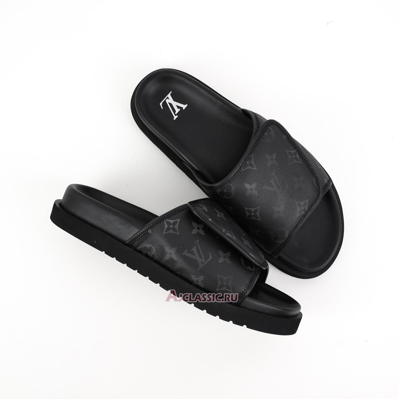 New Louis Vuitton LV Miami Mules Slippers "Black Monogram" 1A9Z60 Shoes