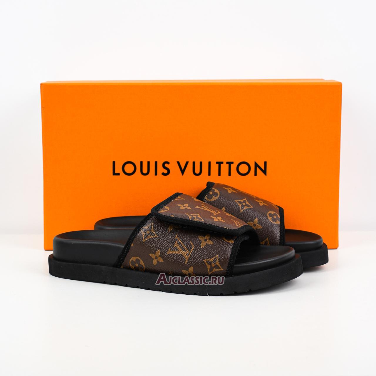 New Louis Vuitton LV Miami Mules Slippers "Brown Monogram" 1ABMZ8-2 Shoes