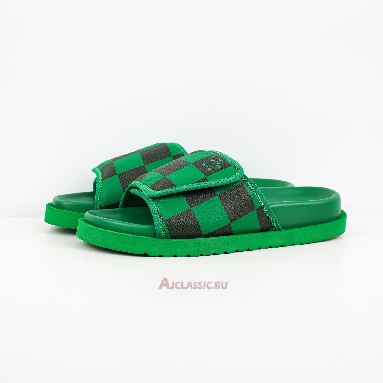 Buy Louis Vuitton LV Miami Mule Slippers Green Black Green 1ACR3N-3 Quality Reps Replicas Shoes