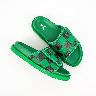 Buy Louis Vuitton LV Miami Mule Slippers Green Black Green 1ACR3N-3 Quality Reps Replicas Shoes