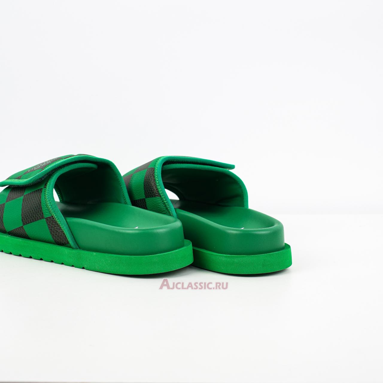 New Louis Vuitton LV Miami Mule Slippers "Green Black" 1ACR3N-3 Shoes