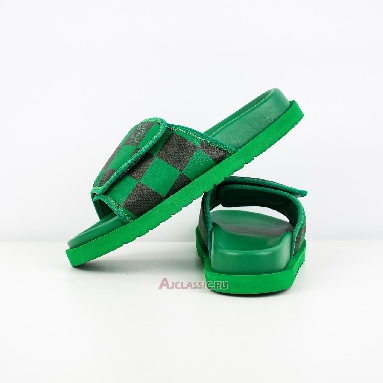 Buy Louis Vuitton LV Miami Mule Slippers Green Black Green 1ACR3N-3 Quality Reps Replicas Shoes