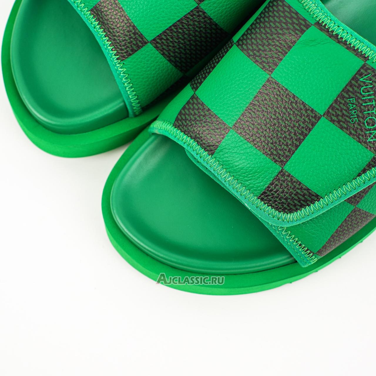 New Louis Vuitton LV Miami Mule Slippers "Green Black" 1ACR3N-3 Shoes