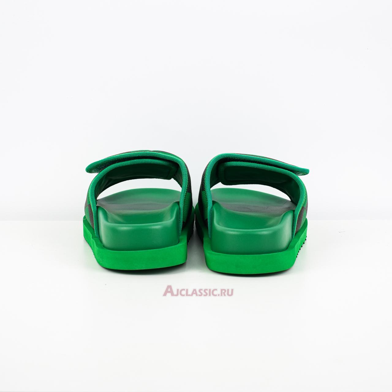 New Louis Vuitton LV Miami Mule Slippers "Green Black" 1ACR3N-3 Shoes