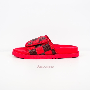 Buy Louis Vuitton LV Miami Mule Slippers Red Black Red 1ACR3N-4 Quality Reps Replicas Shoes