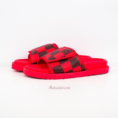 Buy Louis Vuitton LV Miami Mule Slippers Red Black Red 1ACR3N-4 Quality Reps Replicas Shoes