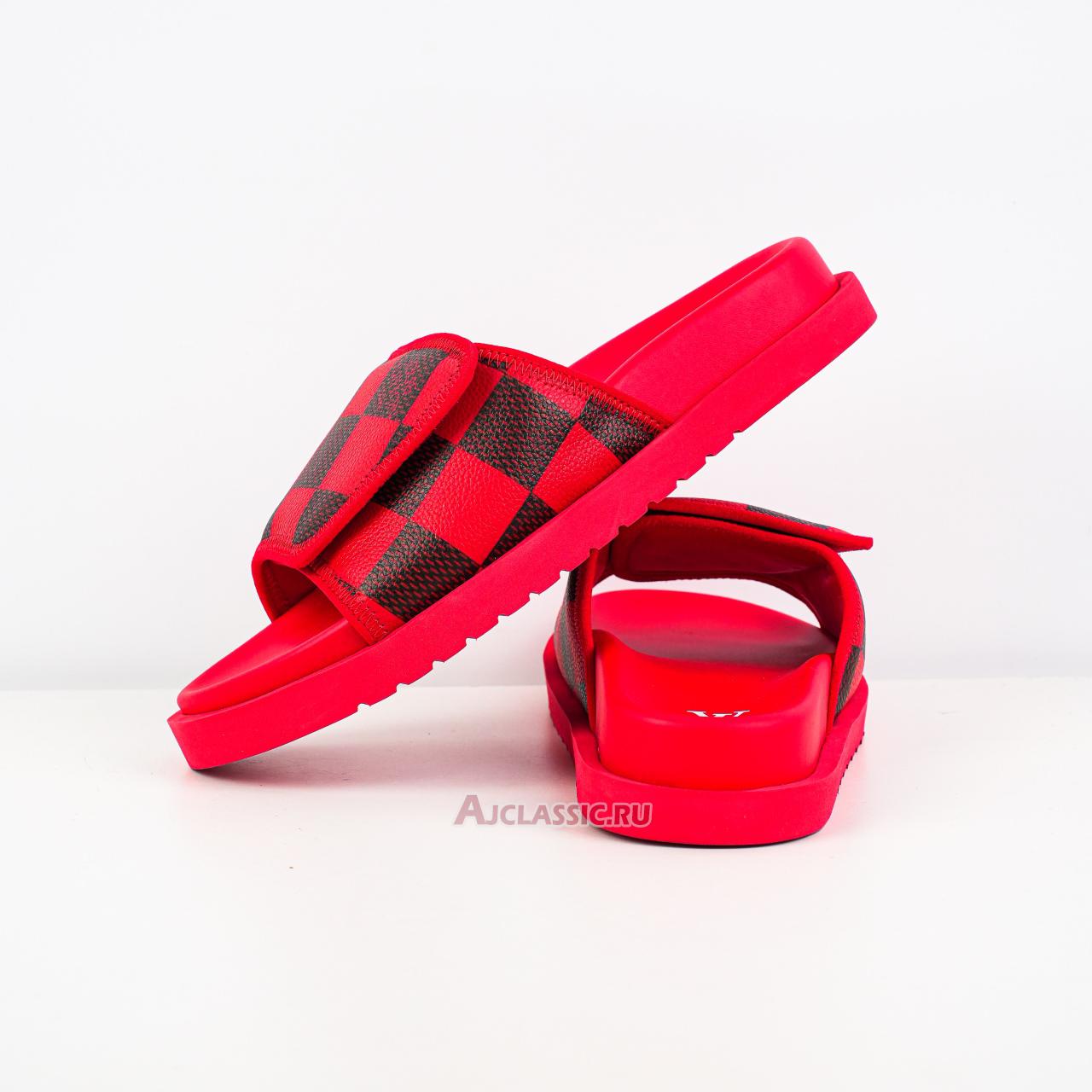 New Louis Vuitton LV Miami Mule Slippers "Red Black" 1ACR3N-4 Shoes