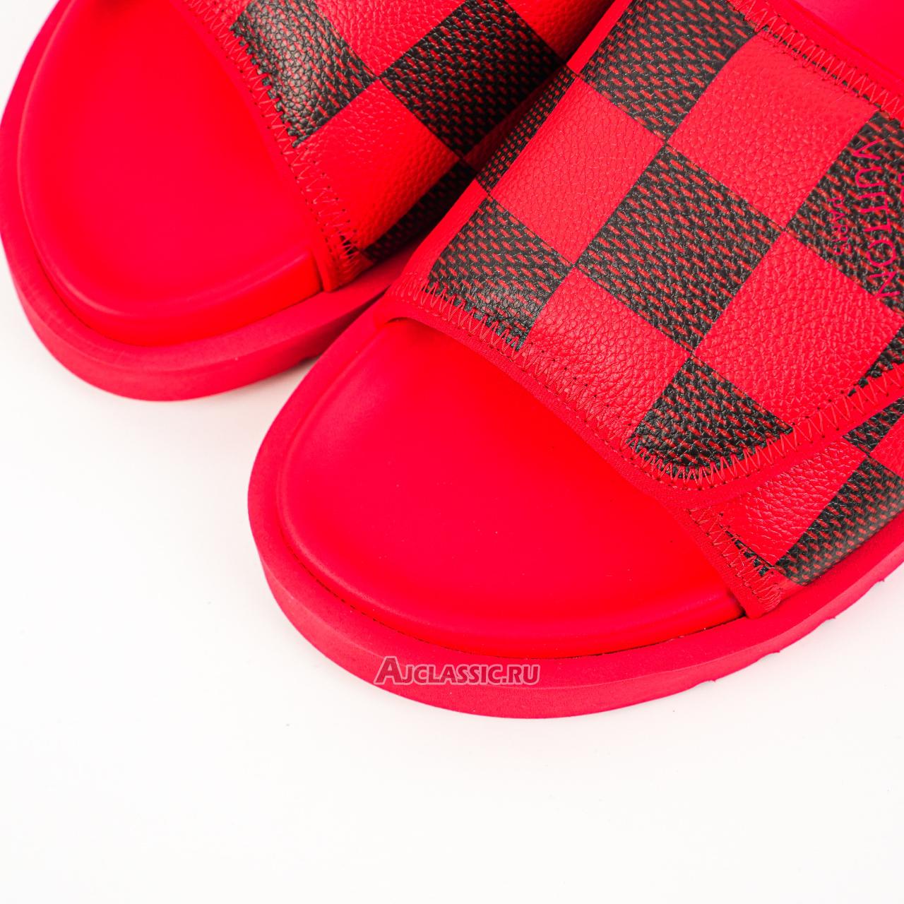 New Louis Vuitton LV Miami Mule Slippers "Red Black" 1ACR3N-4 Shoes