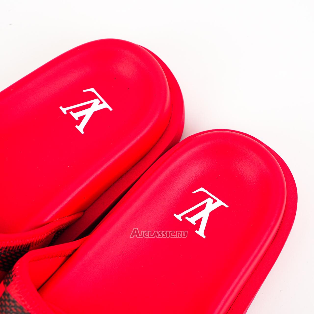 New Louis Vuitton LV Miami Mule Slippers "Red Black" 1ACR3N-4 Shoes