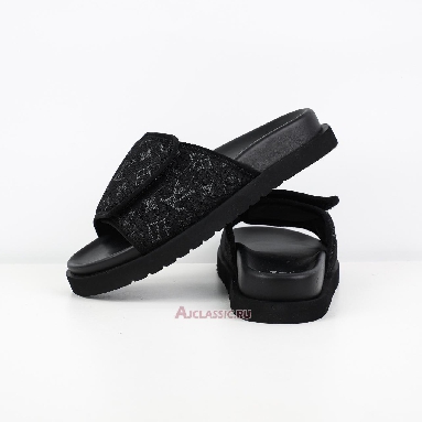 Buy Louis Vuitton LV Miami Mules Slippers Black Grey Monogram Black 1ACDB2-2 Quality Reps Replicas Shoes