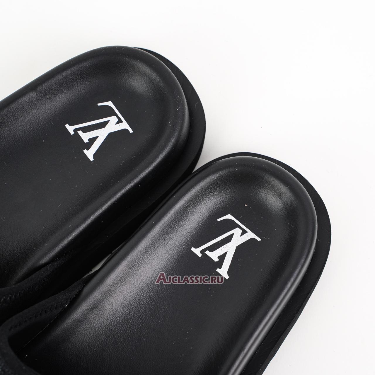 New Louis Vuitton LV Miami Mules Slippers "Black Grey Monogram" 1ACDB2-2 Shoes