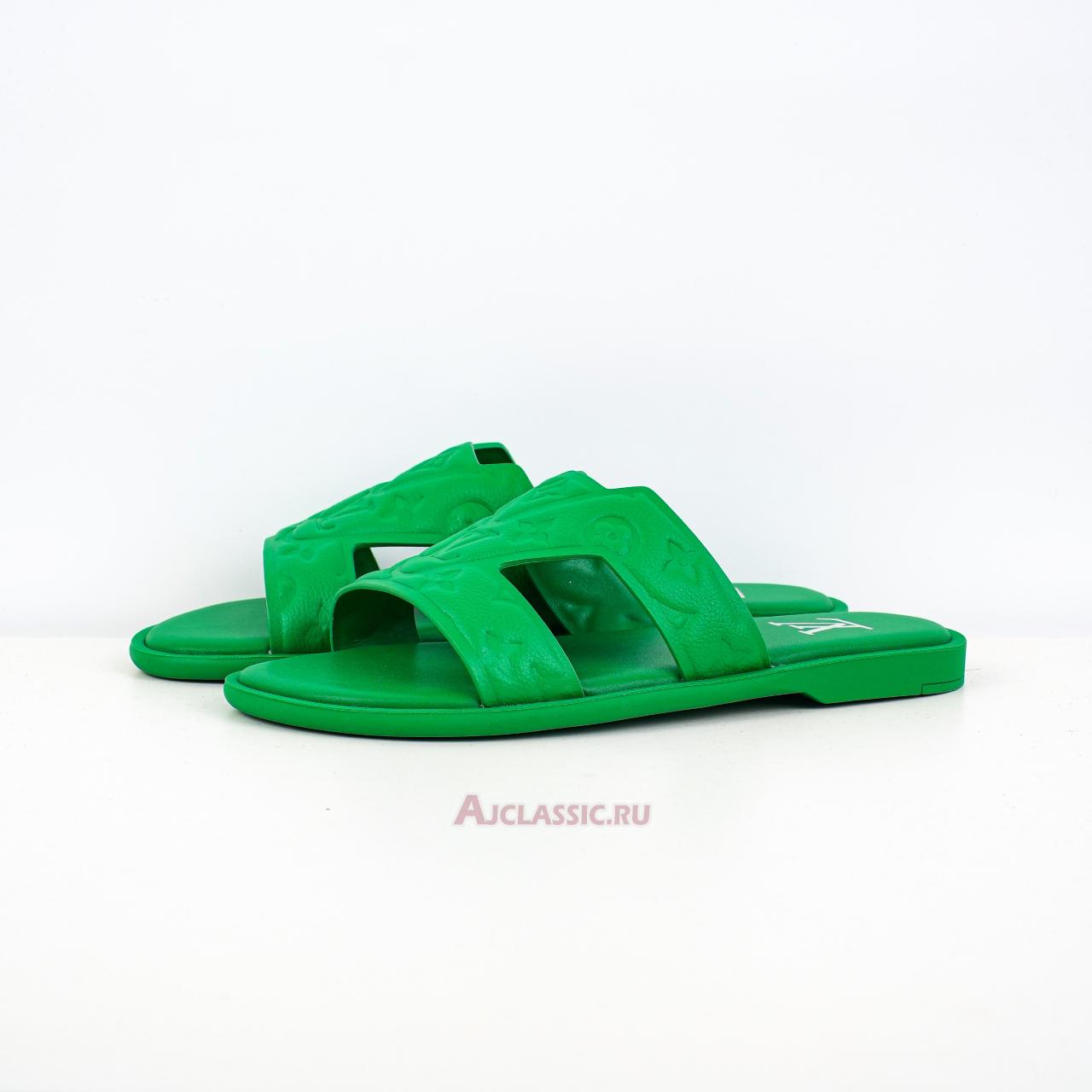 New Louis Vuitton LV Oasis Rubber Sole Slide Slippers "Green" 1ACHKC Shoes