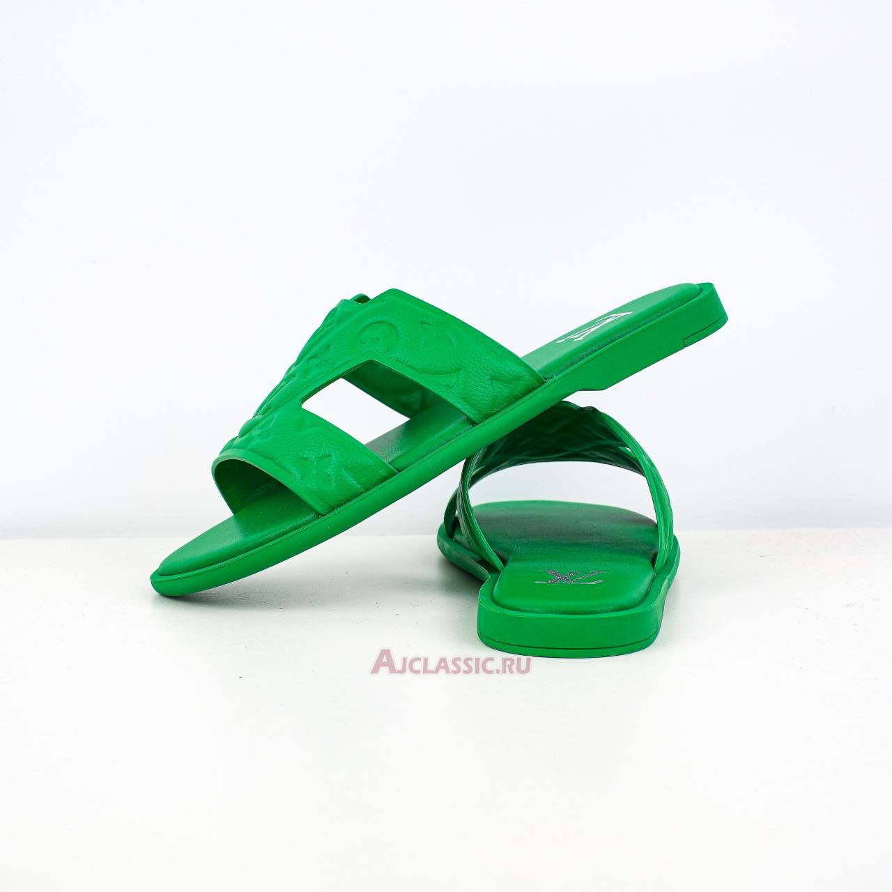 New Louis Vuitton LV Oasis Rubber Sole Slide Slippers "Green" 1ACHKC Shoes