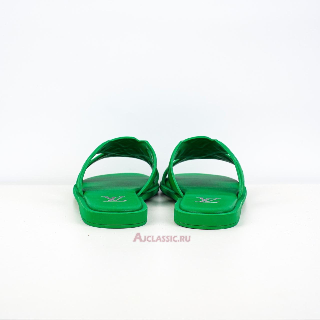New Louis Vuitton LV Oasis Rubber Sole Slide Slippers "Green" 1ACHKC Shoes