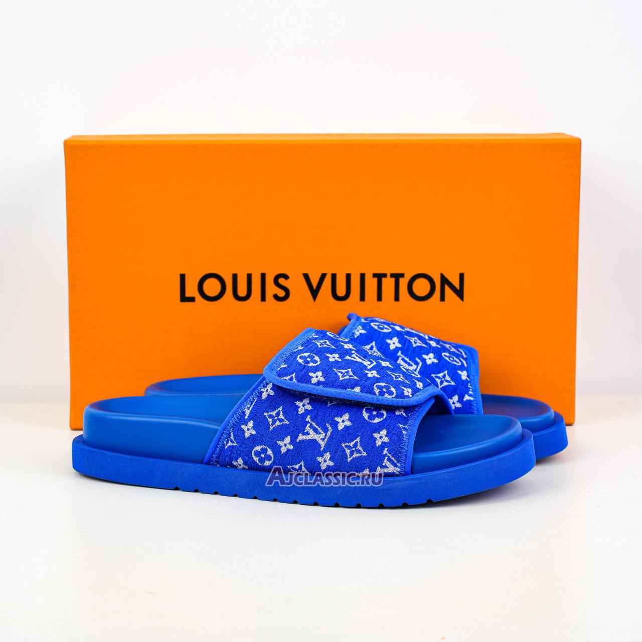 New Louis Vuitton LV Miami Slippers "Blue Magic Tape" 1ABFUL Shoes