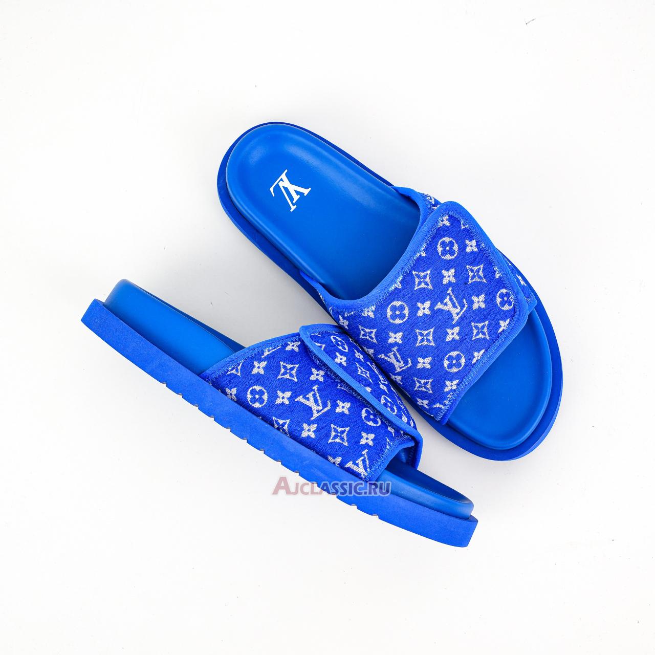 New Louis Vuitton LV Miami Slippers "Blue Magic Tape" 1ABFUL Shoes