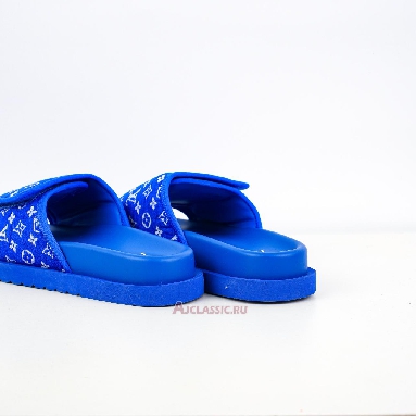 Buy Louis Vuitton LV Miami Slippers Blue Magic Tape Blue 1ABFUL Quality Reps Replicas Shoes