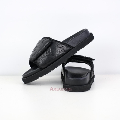 Buy Louis Vuitton LV Miami Mules Slippers Leather Black Black 1ADGF2-2 Quality Reps Replicas Shoes