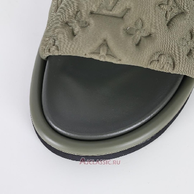 Buy Louis Vuitton LV Pool Pillow Flat Comfort Mules Slippers Khaki Green Green 1AA1E7 Quality Reps Replicas Shoes